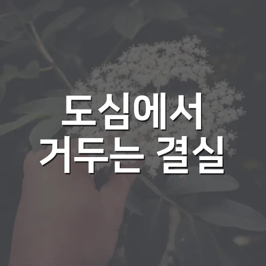 도심에서 거두는 결실