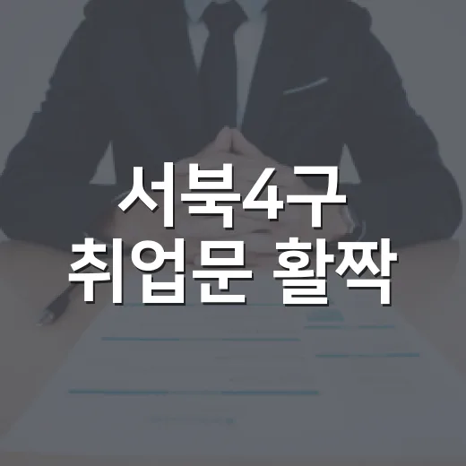 서북4구 취업문 활짝