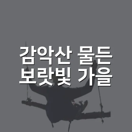 감악산 물든 보랏빛 가을