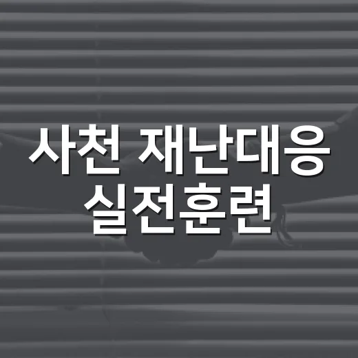 사천 재난대응 실전훈련