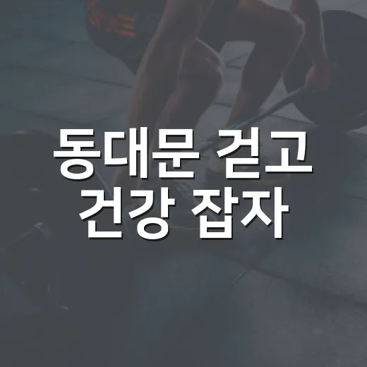 동대문 걷고 건강 잡자