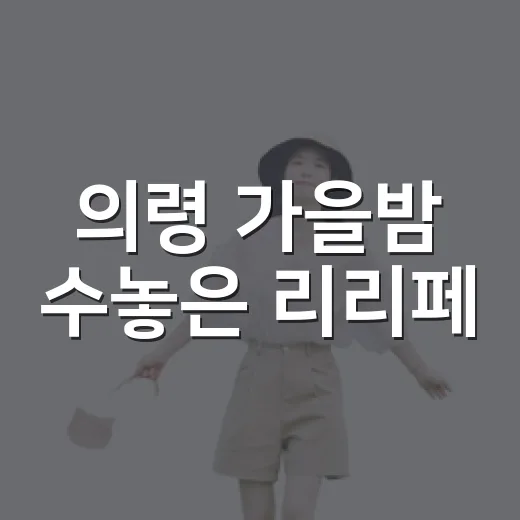 의령 가을밤 수놓은 리리페