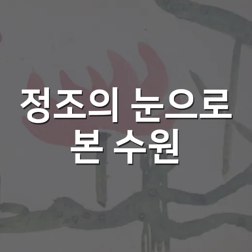 정조의 눈으로 본 수원