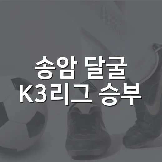 송암 달굴 K3리그 승부