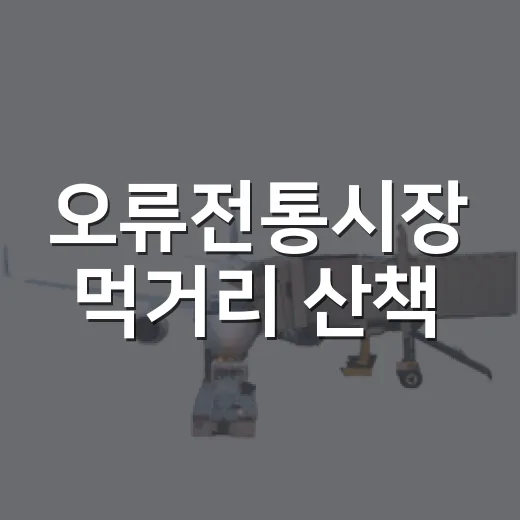 오류전통시장 먹거리 산책