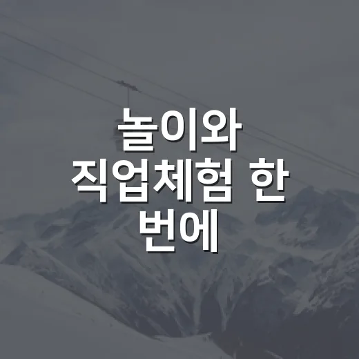 놀이와 직업체험 한 번에