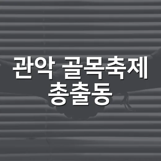 관악 골목축제 총출동