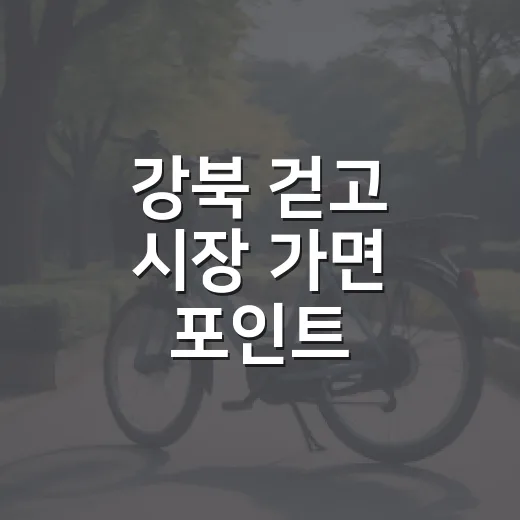강북 걷고 시장 가면 포인트