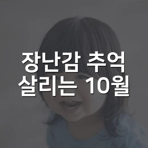 장난감 추억 살리는 10월