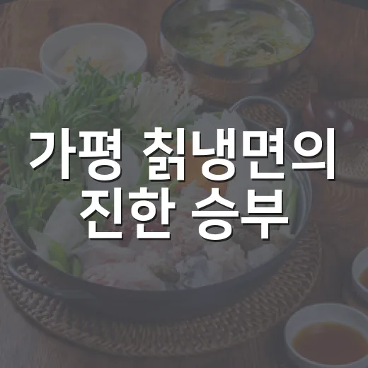 가평 칡냉면의 진한 승부