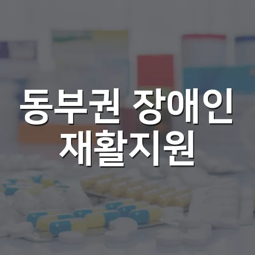 동부권 장애인 재활지원