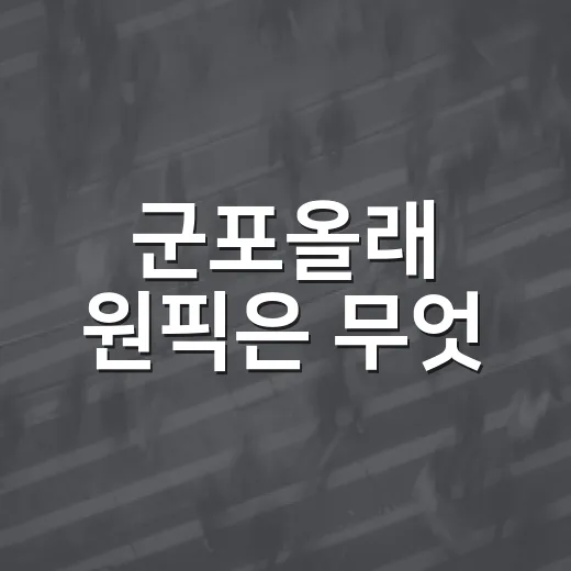 군포올래 원픽은 무엇