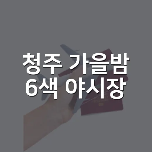 청주 가을밤 6색 야시장