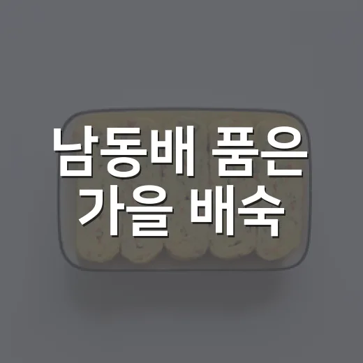 남동배 품은 가을 배숙