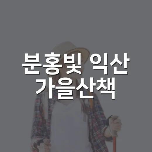 분홍빛 익산 가을산책
