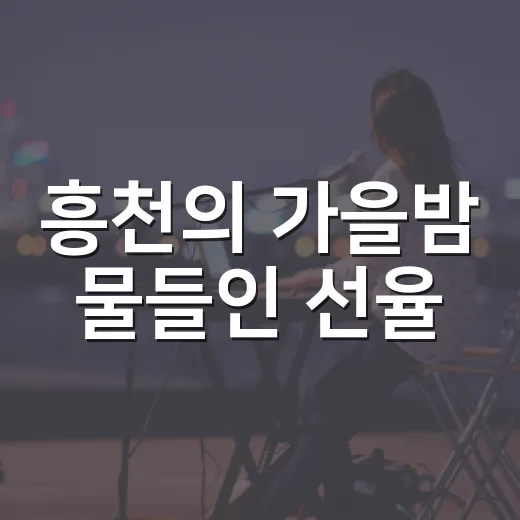 흥천의 가을밤 물들인 선율