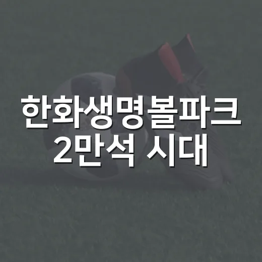 한화생명볼파크 2만석 시대
