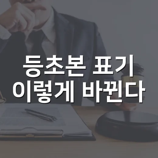등초본 표기 이렇게 바뀐다