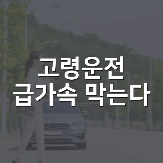 고령운전 급가속 막는다