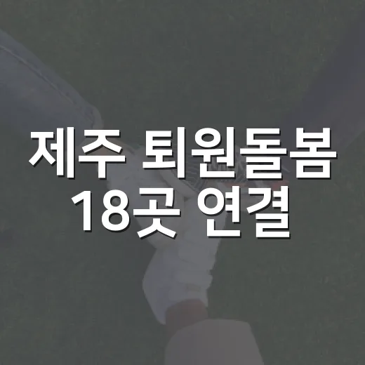 제주 퇴원돌봄 18곳 연결