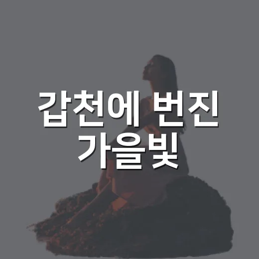 갑천에 번진 가을빛