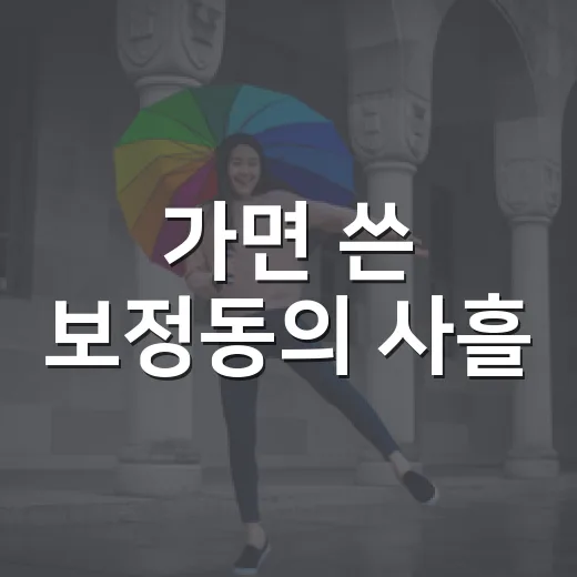 가면 쓴 보정동의 사흘