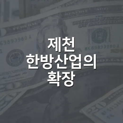 제천 한방산업의 확장