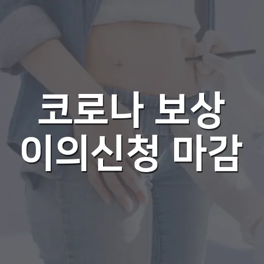코로나 보상 이의신청 마감