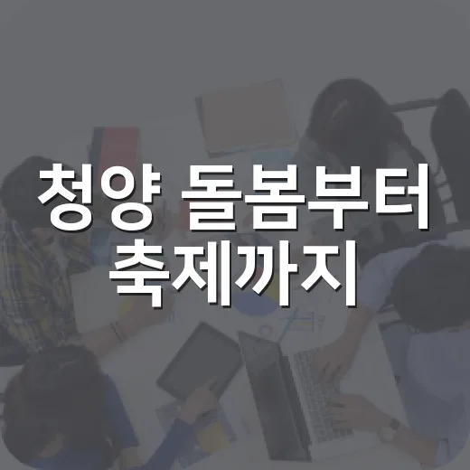 청양 돌봄부터 축제까지