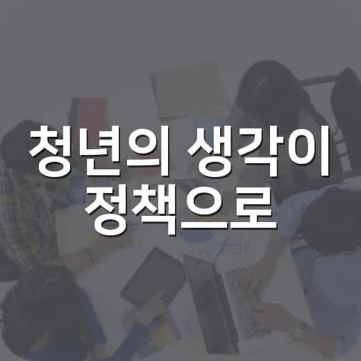 청년의 생각이 정책으로