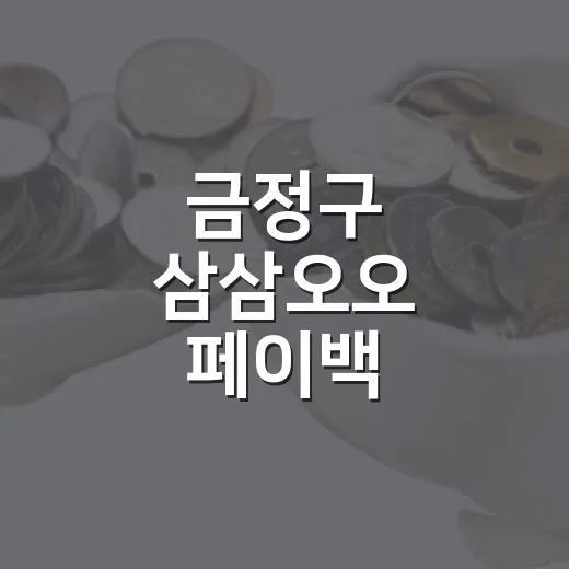 금정구 삼삼오오 페이백