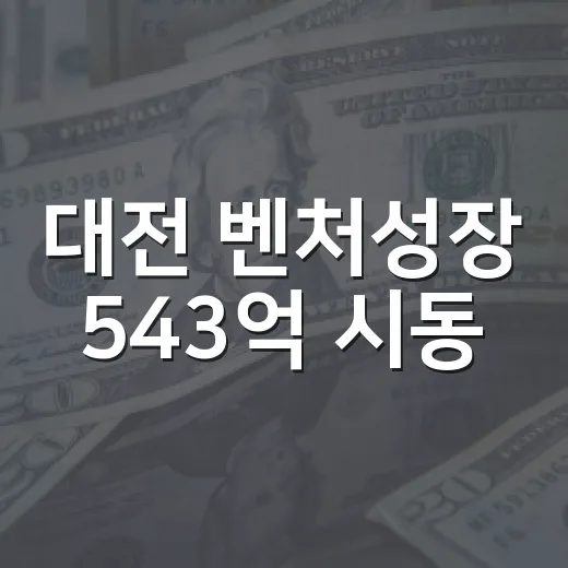 대전 벤처성장 543억 시동
