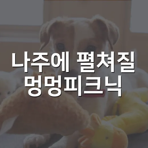 나주에 펼쳐질 멍멍피크닉