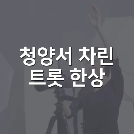 청양서 차린 트롯 한상