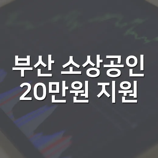 부산 소상공인 20만원 지원