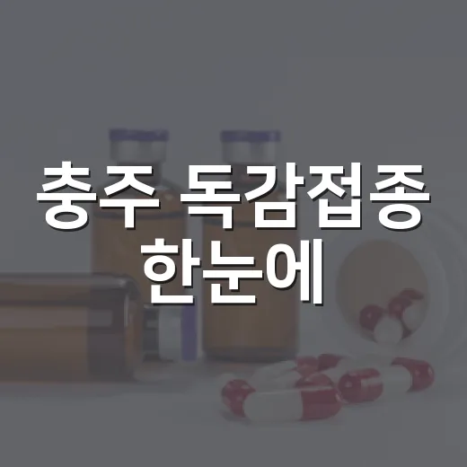 충주 독감접종 한눈에