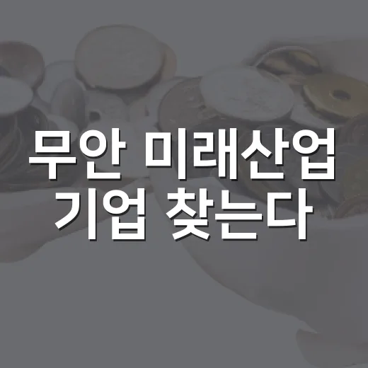 무안 미래산업 기업 찾는다