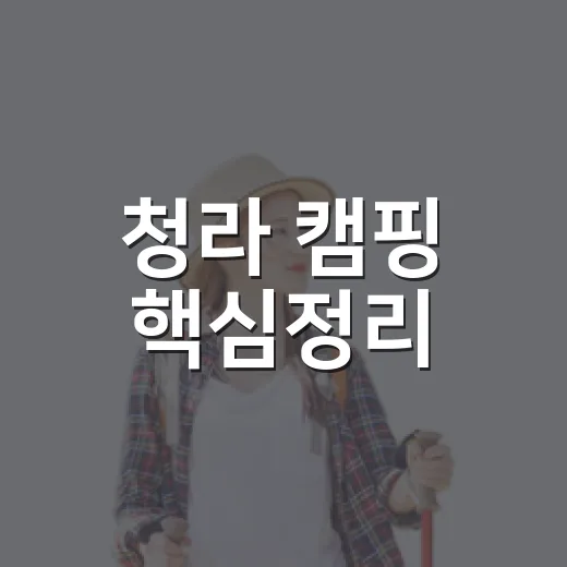 청라 캠핑 핵심정리