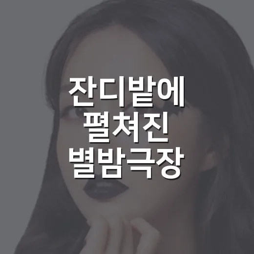 잔디밭에 펼쳐진 별밤극장