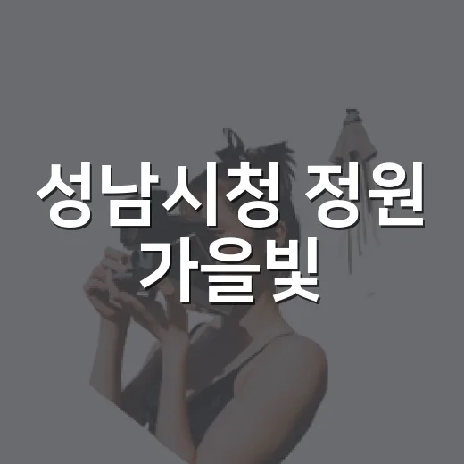 성남시청 정원 가을빛