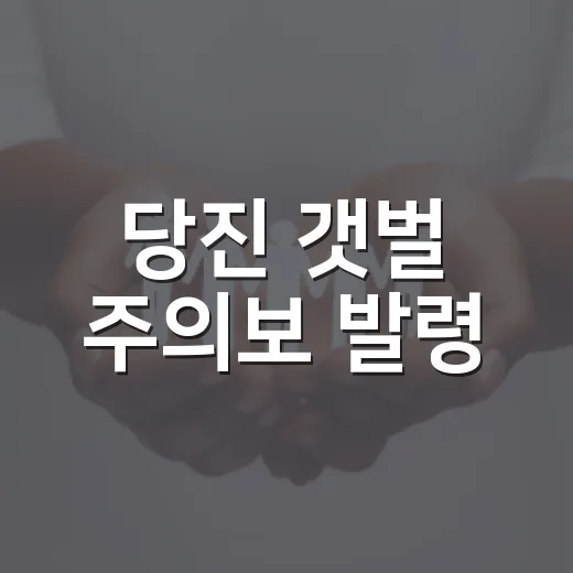당진 갯벌 주의보 발령