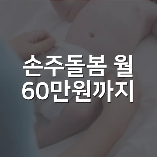 손주돌봄 월 60만원까지