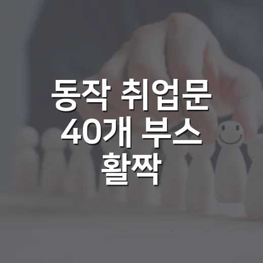 동작 취업문 40개 부스 활짝