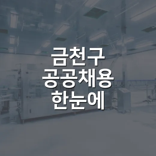 금천구 공공채용 한눈에