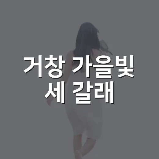 거창 가을빛 세 갈래