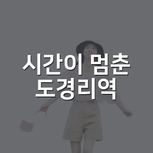 시간이 멈춘 도경리역