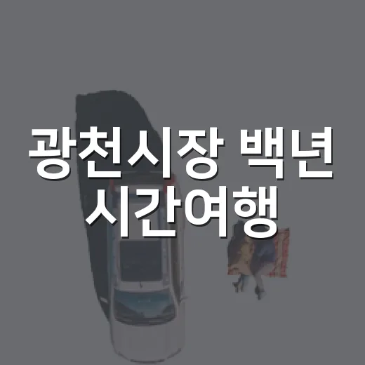 광천시장 백년 시간여행