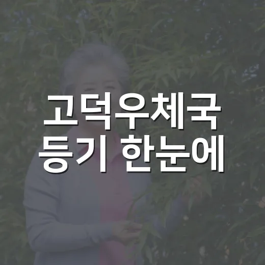 고덕우체국 등기 한눈에