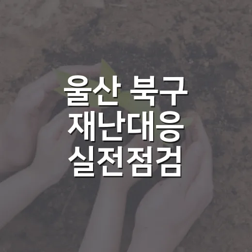 울산 북구 재난대응 실전점검