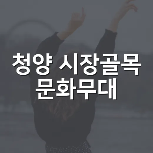 청양 시장골목 문화무대
